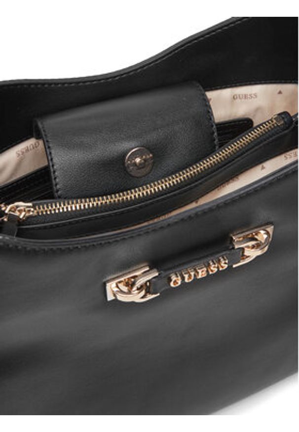 Guess Torebka Lefia HWBG96 44020 Czarny. Kolor: czarny. Materiał: skórzane