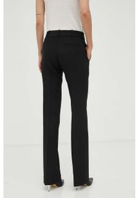 MICHAEL Michael Kors spodnie damskie kolor czarny proste medium waist. Okazja: na co dzień. Kolor: czarny. Materiał: materiał. Styl: casual #5
