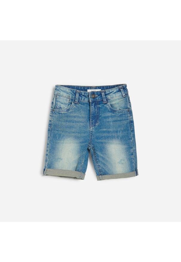 Reserved - Jeansowe szorty z kieszeniami - Niebieski. Kolor: niebieski. Materiał: jeans
