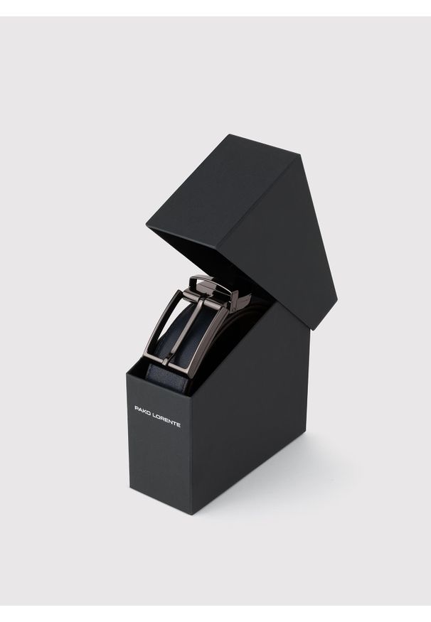 Pako Lorente - PAKO LORENTE – Dwustronny skórzany pasek męski. Materiał: skóra