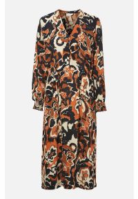 Freequent - Wzorzysta sukienka z wiskozy Alberte. Kolor: pomarańczowy. Materiał: wiskoza. Styl: elegancki #1