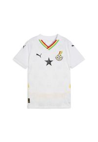 Puma - Młodzieżowa koszulka domowa Ghana 2025 PUMA White Pelé Yellow. Kolor: wielokolorowy, biały, żółty