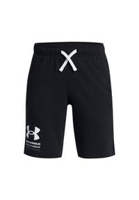 Spodnie sportowe dziewczęce Under Armour 1383135001. Kolor: czarny. Materiał: materiał, syntetyk, bawełna. Długość: krótkie