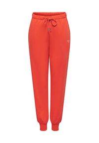 only - ONLY Spodnie dresowe 15239890 Pomarańczowy Regular Fit. Kolor: pomarańczowy. Materiał: bawełna, dresówka, syntetyk