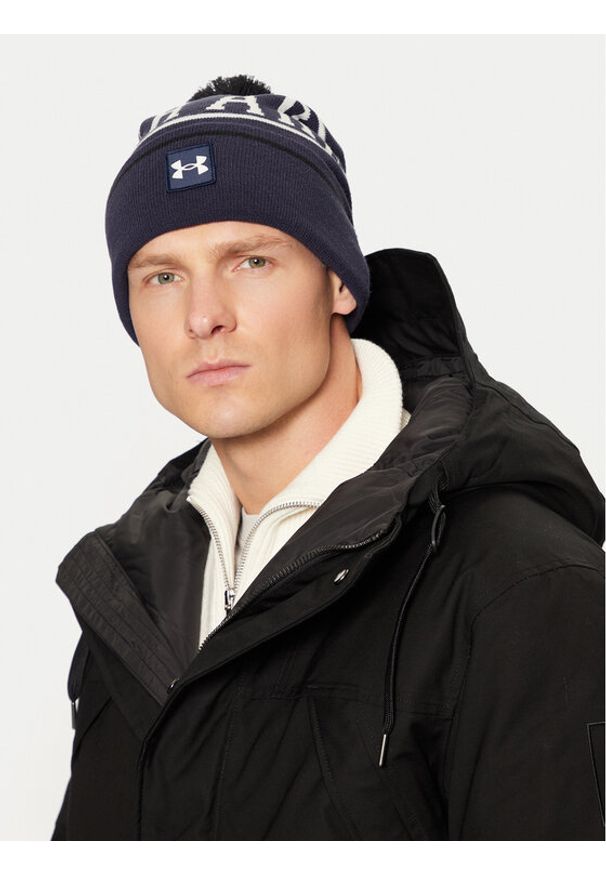 Under Armour Czapka M Halftime Pom Beanie 1386634-410 Granatowy. Kolor: niebieski. Materiał: akryl, materiał