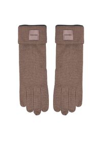 Calvin Klein Rękawiczki Damskie Chunky K60K612619 Szary. Kolor: szary. Materiał: kaszmir, materiał