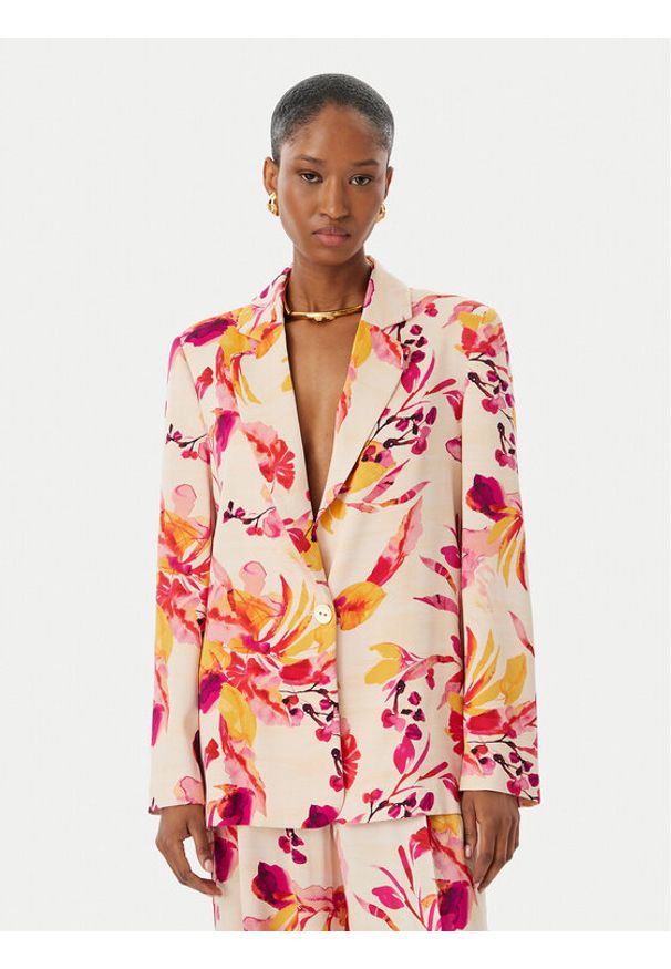 LOLA CASADEMUNT Marynarka MS2602012 Kolorowy Regular Fit. Materiał: wiskoza. Wzór: kolorowy