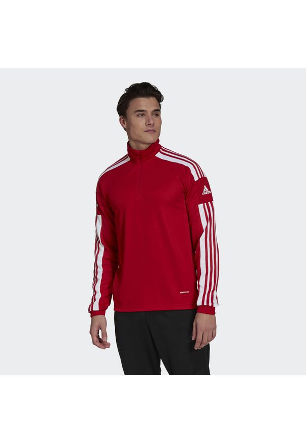 Adidas - Bluza piłkarska męska adidas Squadra 21 Training Top. Kolor: biały, różowy, czerwony, wielokolorowy. Materiał: dresówka. Sport: piłka nożna