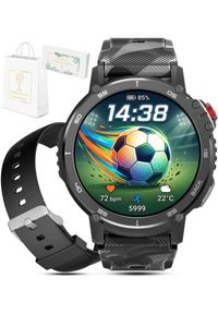Rubicon Zegarek dziecięcy na Komunię SMARTWATCH RNCF08 moro militarny / 2 paski. Rodzaj zegarka: smartwatch. Styl: militarny #1