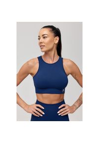 ROUGH RADICAL - Stanik sportowy fitness seamless Rough Radical Linea Sports Bra. Kolor: niebieski. Sport: fitness