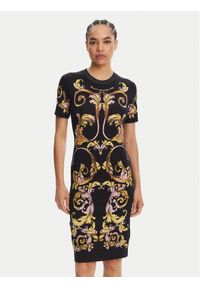 Versace Jeans Couture Sukienka codzienna 78HAO9P9 Czarny Slim Fit. Okazja: na co dzień. Kolor: czarny. Materiał: bawełna. Typ sukienki: proste. Styl: casual