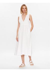 Seafolly Sukienka letnia Sunbreak 54878-DR Biały Relaxed Fit. Kolor: biały. Materiał: bawełna. Sezon: lato #1