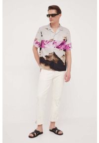 Calvin Klein koszula męska regular. Materiał: tkanina. Długość rękawa: krótki rękaw. Długość: krótkie #2