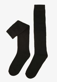 Born2be - Czarne Skarpety Aragonna. Kolor: czarny. Materiał: włókno, bawełna, materiał. Wzór: gładki