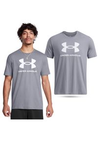 Koszulka fitness męska Under Armour z krótkim rękawem. Kolor: biały, wielokolorowy, szary. Długość rękawa: krótki rękaw. Długość: krótkie. Sport: fitness