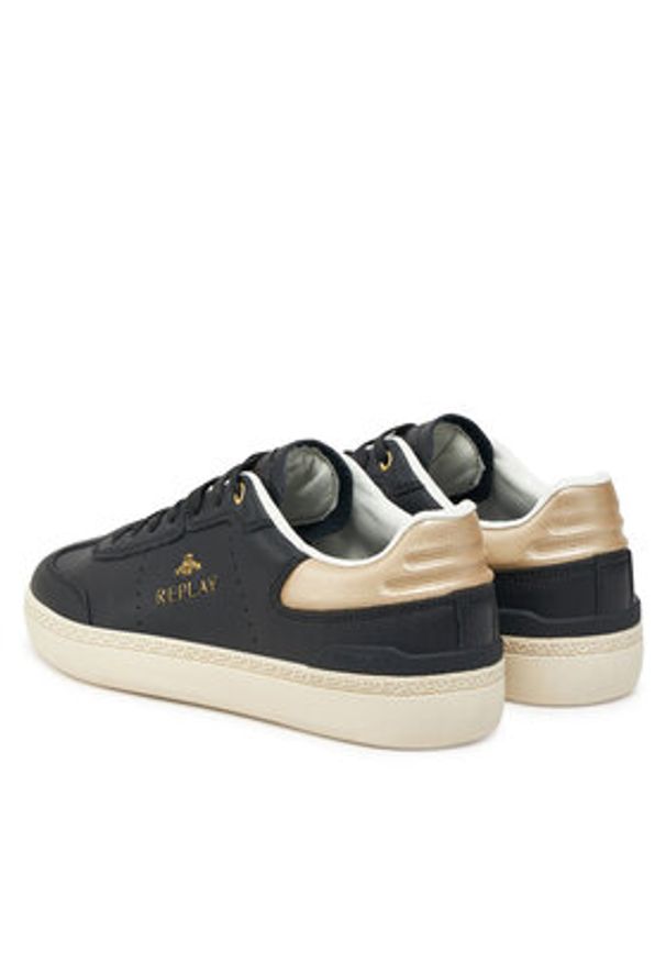 Replay - REPLAY Sneakersy GWSD8 .000.C0004L Czarny. Kolor: czarny. Materiał: skóra