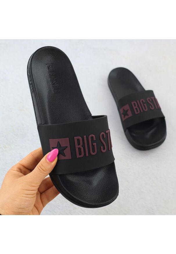 Big-Star - Klapki plażowe basenowe czarne Big Star SS274708. Okazja: na plażę. Kolor: czarny. Materiał: tworzywo sztuczne. Styl: casual