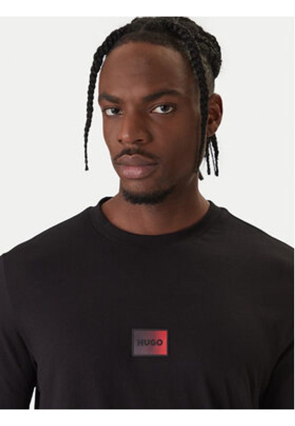Hugo - HUGO T-Shirt Danotie 50553124 Czarny Regular Fit. Kolor: czarny. Materiał: bawełna
