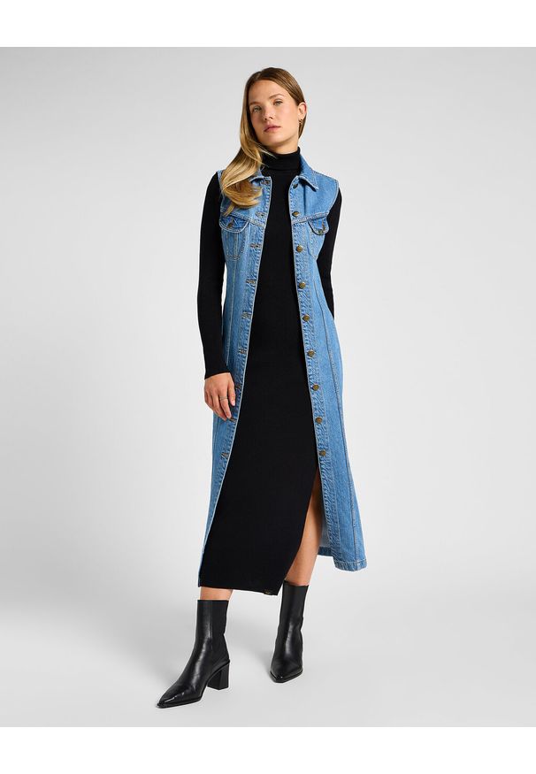 Lee - LEE DAMSKA SUKIENKA Dzianinowa KNITTED DRESS 112358303 LI81011656. Materiał: dzianina