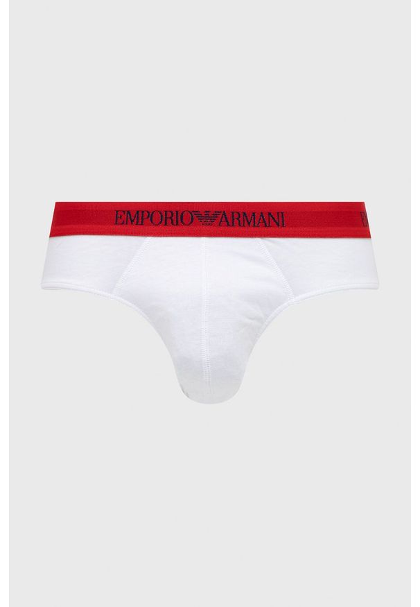 Emporio Armani Underwear slipy bawełniane (3-pack) kolor czerwony. Kolor: czerwony. Materiał: bawełna