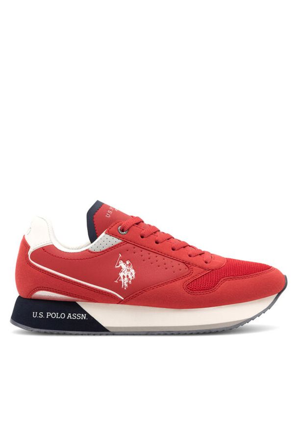 U.S. Polo Assn. Sneakersy NOBIL003G Czerwony. Kolor: czerwony. Materiał: skóra