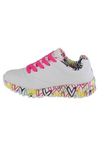 skechers - Adidasy Skechers Uno Lite - Lovely Luv, Dzieci. Kolor: biały, różowy, wielokolorowy. Materiał: guma, syntetyk, tkanina, materiał