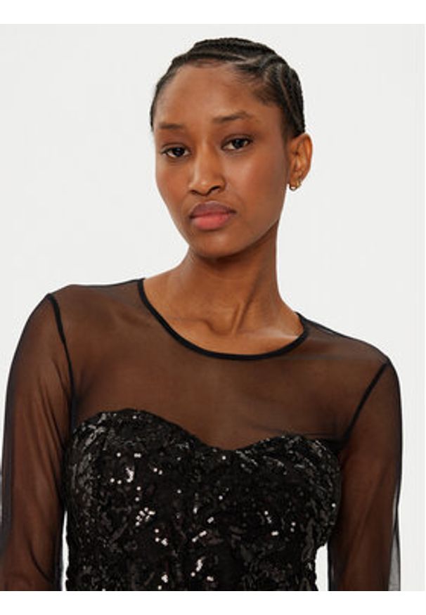 Rinascimento Bluzka CFC0019767002 Czarny Regular Fit. Kolor: czarny. Materiał: syntetyk