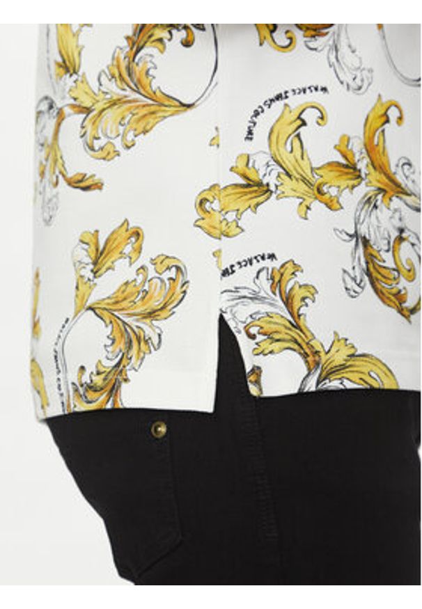 Versace Jeans Couture Polo 78GAG6S0 Biały Regular Fit. Typ kołnierza: polo. Kolor: biały. Materiał: bawełna