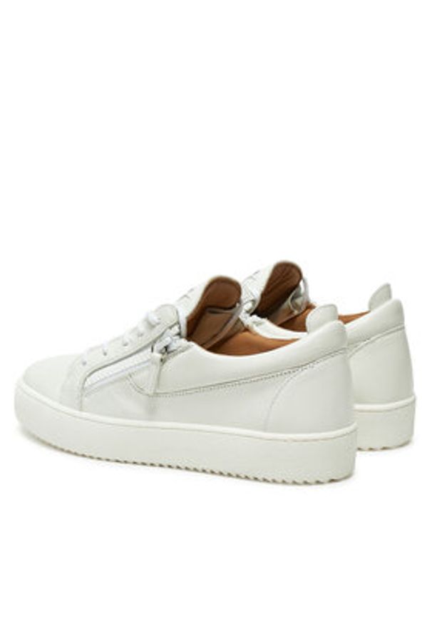 Giuseppe Zanotti - GIUSEPPE ZANOTTI Sneakersy RU40035 Biały. Kolor: biały. Materiał: skóra