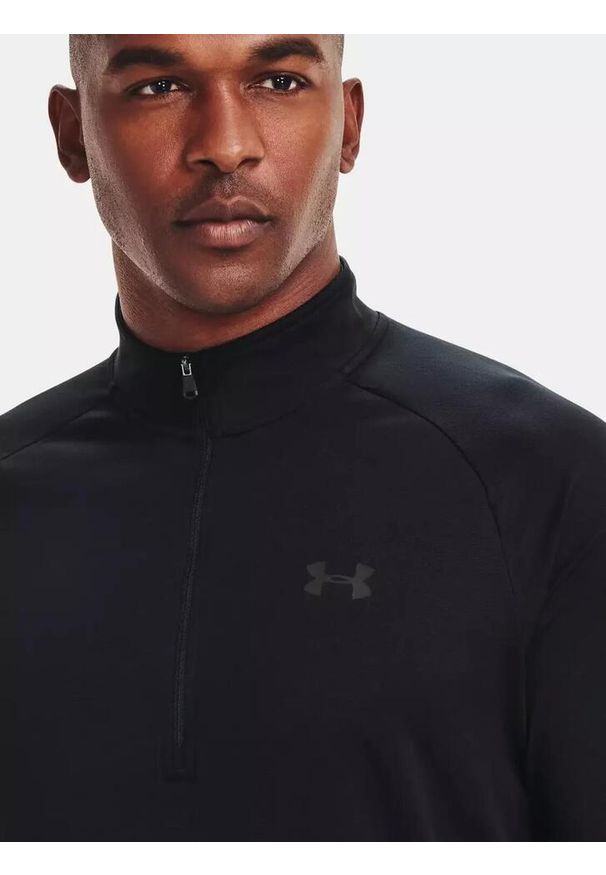 Under Armour - Bluza sportowa męska UNDER ARMOUR Tech 1/2 Zip Long Sleeve szybkoschnąca. Kolor: czarny. Długość rękawa: długi rękaw