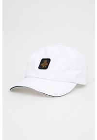 Refrigiwear - RefrigiWear czapka kolor biały z aplikacją. Kolor: biały. Wzór: aplikacja