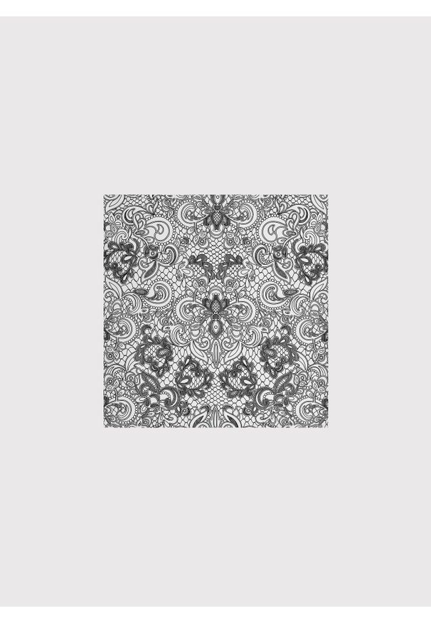 Pako Lorente - PAKO LORENTE – Jedwabna czarna poszetka we wzór. Kolor: czarny. Materiał: jedwab