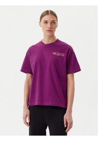 Fila T-Shirt Leffinge FAW1029 Fioletowy Loose Fit. Kolor: fioletowy. Materiał: bawełna