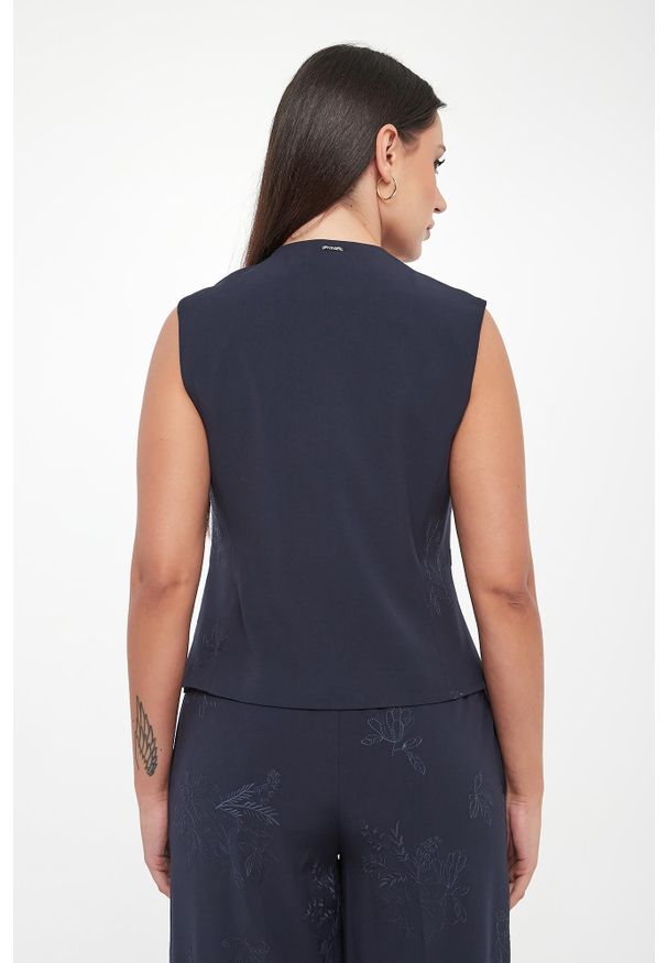 Twinset Milano - Kamizelka damska z haftem TWINSET. Wzór: haft