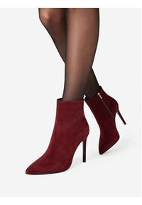 Eva Minge Botki EO-ELAINA-E123-02B Bordowy. Kolor: czerwony. Materiał: skóra, zamsz #8