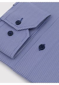 Pako Lorente - PAKO LORENTE – Granatowa dzianinowa koszula w pepitkę. Kolor: niebieski. Materiał: dzianina. Długość rękawa: długi rękaw. Długość: długie #7