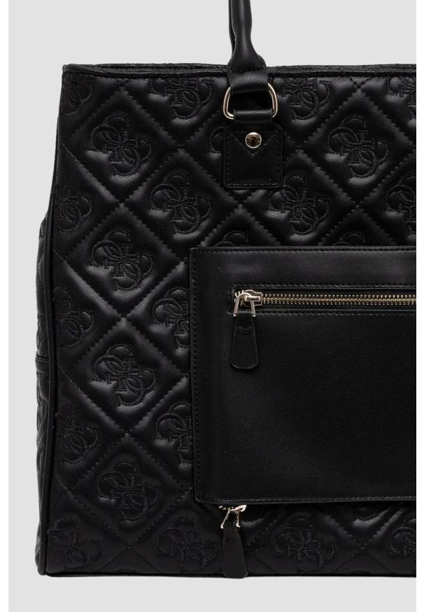 Guess - GUESS Czarna damska podróżna torebka Adelasia. Kolor: czarny