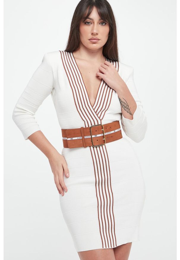 Elisabetta Franchi - Sukienka damska z paskiem ELISABETTA FRANCHI