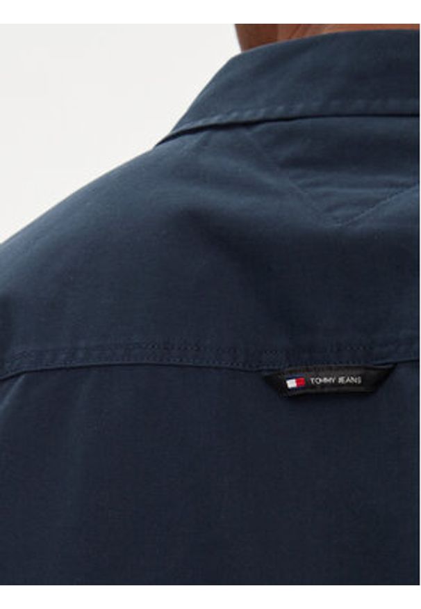 Tommy Jeans Koszula Essential DM0DM18969 Granatowy Regular Fit. Kolor: niebieski. Materiał: bawełna