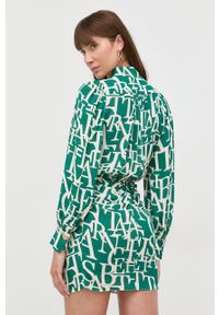 Elisabetta Franchi sukienka kolor zielony mini prosta. Okazja: na co dzień. Kolor: zielony. Długość rękawa: długi rękaw. Typ sukienki: proste. Styl: casual. Długość: mini #6