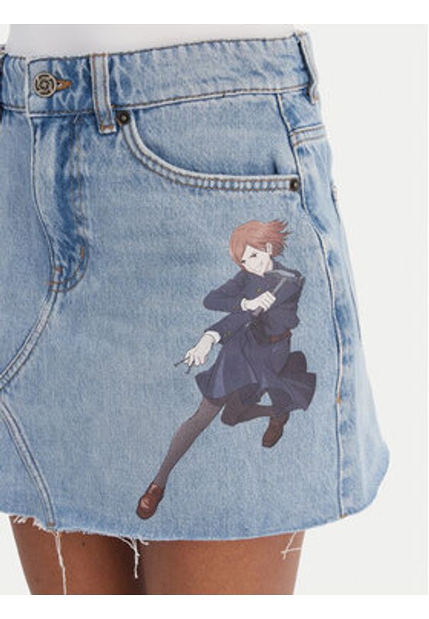 Hugo - HUGO Spódnica jeansowa Gadele 50557549 Niebieski Regular Fit. Kolor: niebieski. Materiał: bawełna