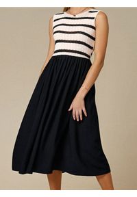 Sinsay - Sukienka z dzianinowym topem - czarny. Kolor: czarny. Materiał: dzianina #1