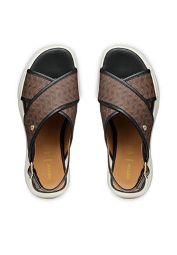 Geox Sandały D Spherica Ecub-3 S D550VB 00485 C6238 Brązowy. Kolor: brązowy. Materiał: skóra