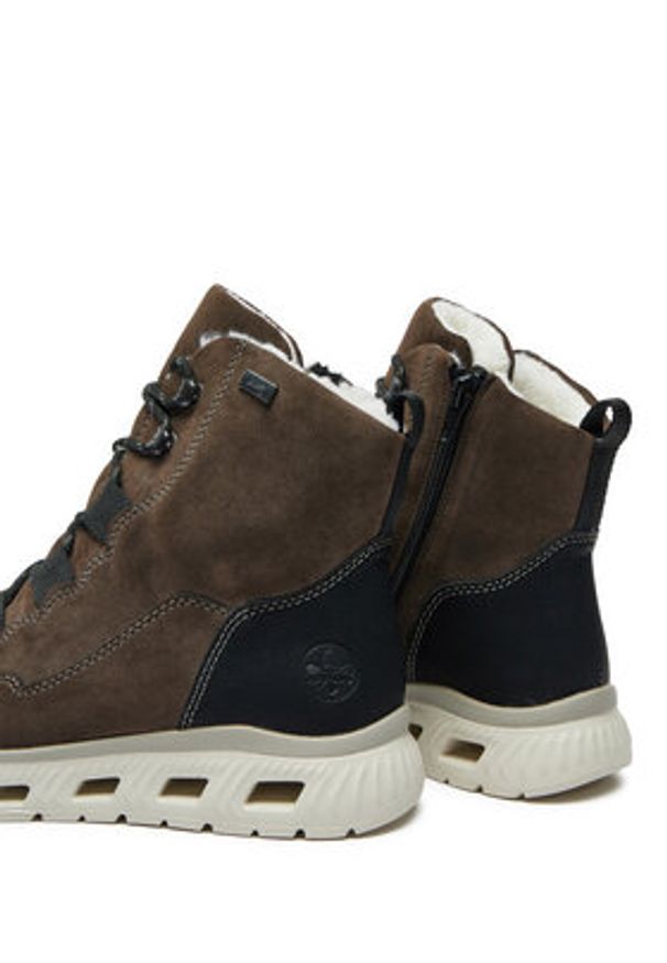 Rieker Trzewiki M6012-25 Brązowy. Kolor: brązowy. Materiał: materiał