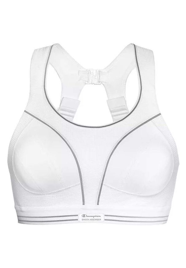 Champion - Stanik do biegania Shock Absorber Ultimate Run 23. Kolor: biały. Sport: bieganie