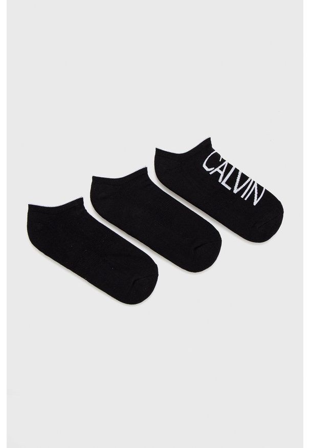 Calvin Klein Skarpetki (3-pack) kolor czarny. Kolor: czarny