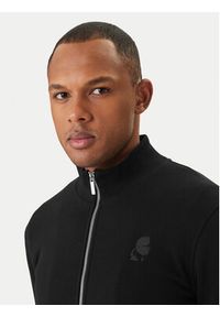 Karl Lagerfeld - KARL LAGERFELD Bluza 705750 500900 Czarny Regular Fit. Typ kołnierza: dekolt w karo. Kolor: czarny. Materiał: bawełna #3