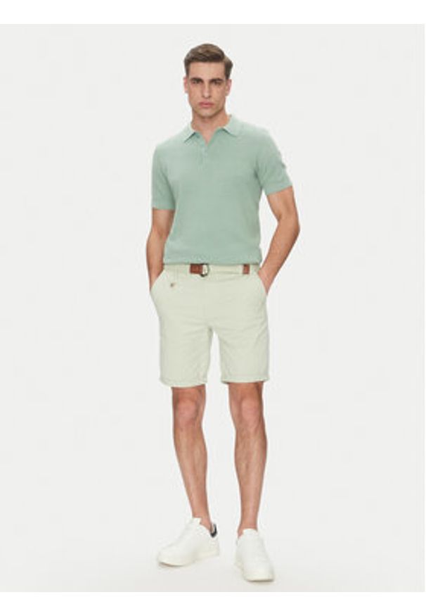 INDICODE Polo Invorm 30-485 Zielony Regular Fit. Typ kołnierza: polo. Kolor: zielony. Materiał: syntetyk