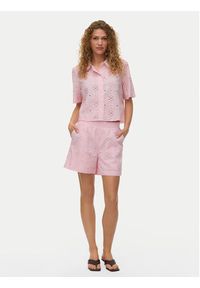 Vero Moda Koszula Eliza 10342754 Różowy jasny Regular Fit. Kolor: różowy. Materiał: bawełna #6