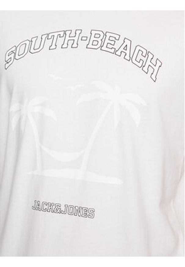 Jack & Jones - Jack&Jones T-Shirt Summer 12222921 Biały Regular Fit. Kolor: biały. Materiał: bawełna